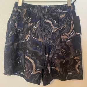 lululemon athletica Men's Lined Pace breaker Shorts - Black and Blue Marble